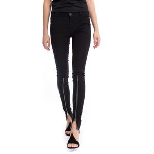 NINOBRAND Zayn Zipper Skinny Black Pants - Size 0